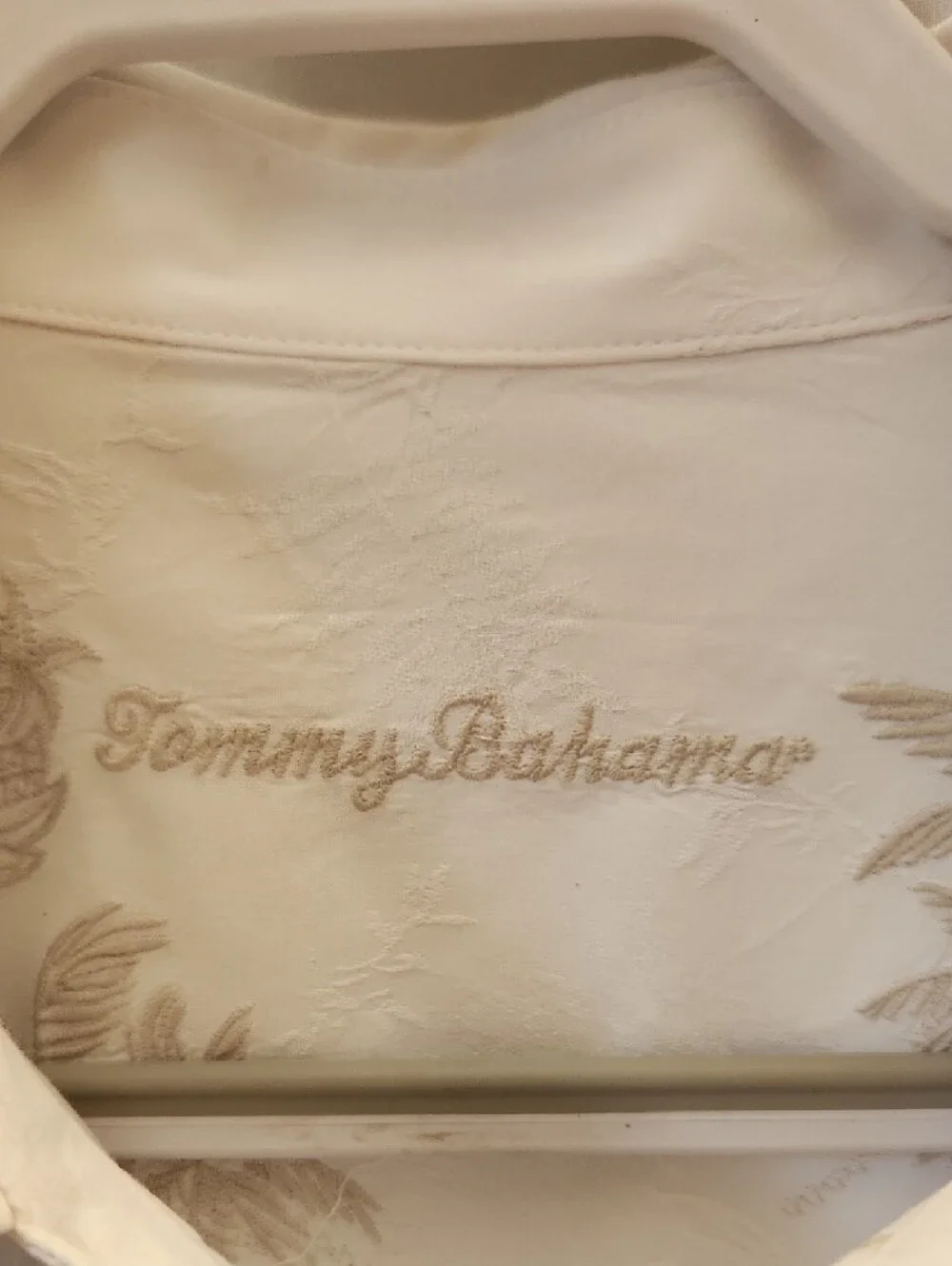 Tommy Bahama Cream Long-Sleeve Button-Down Shirt - Picture 2 of 5